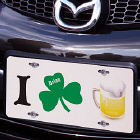 I Shamrock Beer License Plate